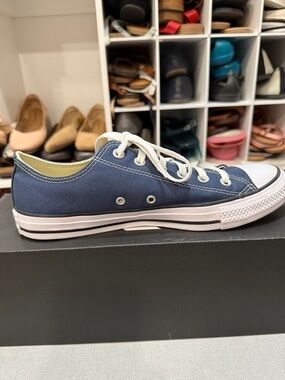 Converse Navy and White Low-Top Canvas Sneaker